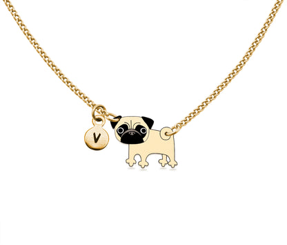 Tiny Fawn Pug Necklace | Hypoallergenic Dog Mom Jewelry