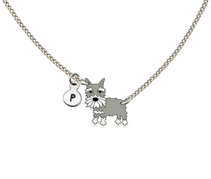 Tiny Salt & Pepper Schnauzer Necklace | Hypoallergenic Dog Mom Jewelry