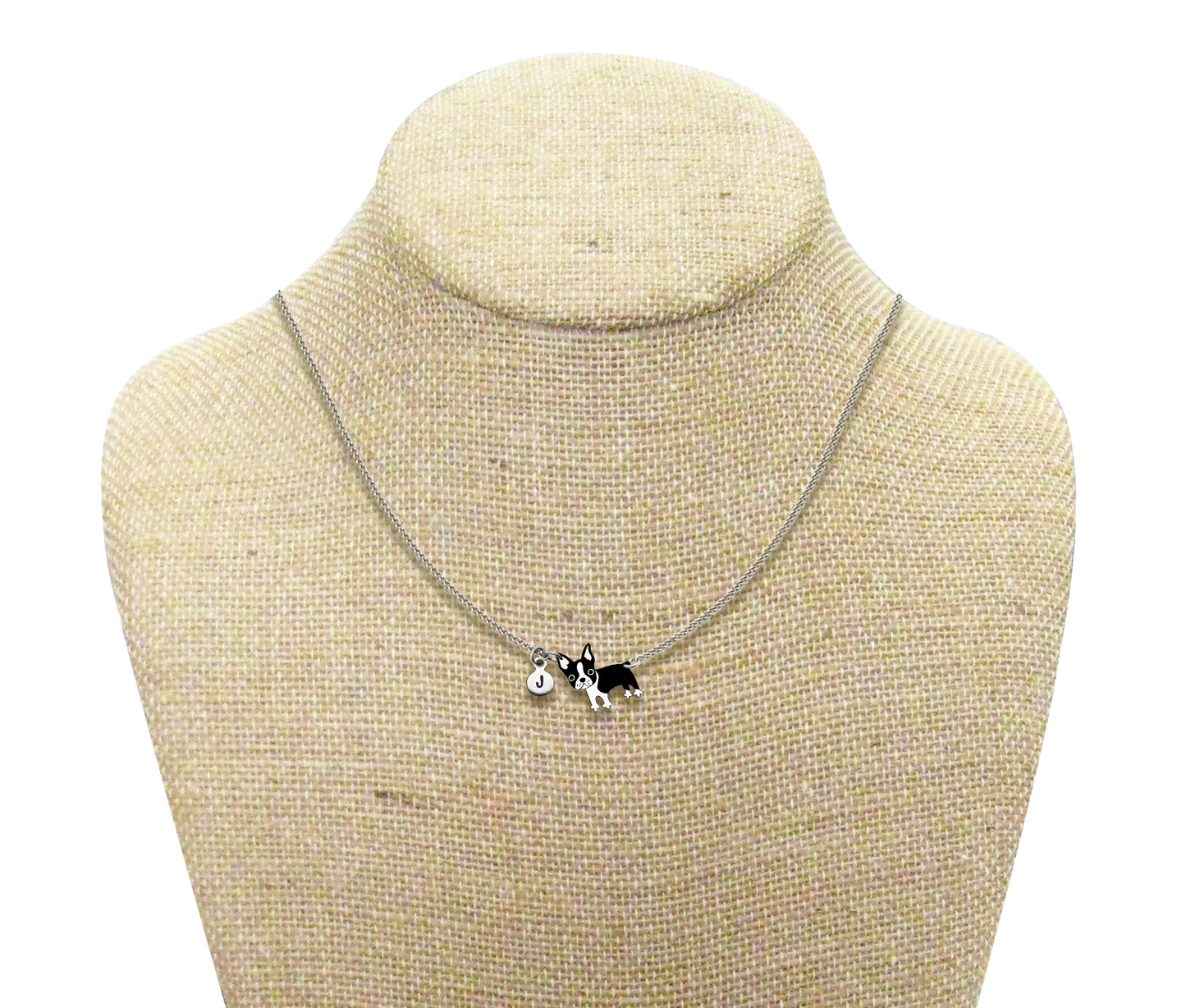 Tiny Boston Terrier Necklace | Hypoallergenic Dog Jewelry