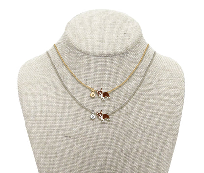 Tiny Brown Red Boston Terrier Necklace | Hypoallergenic Dog Lover Gift