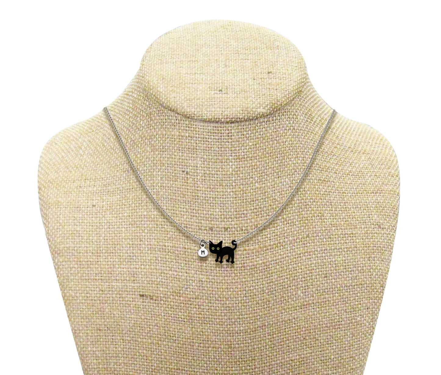 Tiny Black Cat Necklace | Hypoallergenic Halloween Witch Jewelry | Minimalist Cat