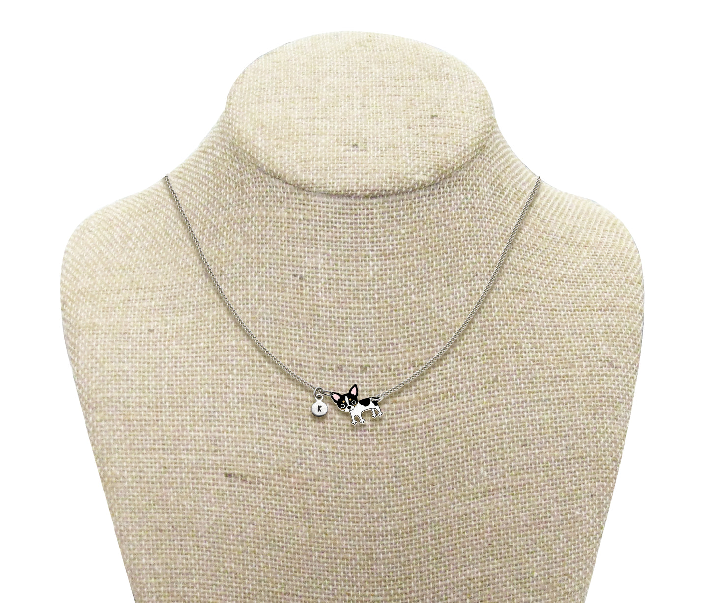 Tiny Tricolor Chihuahua Necklace | Hypoallergenic Dog Mom Jewelry