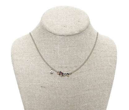 Tiny Dapple Dachshund Necklace | Hypoallergenic Doxie Lover Jewelry