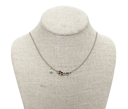 Tiny Dapple Dachshund Necklace | Hypoallergenic Doxie Lover Jewelry
