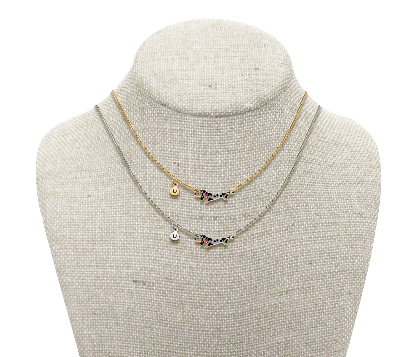 Tiny Dapple Dachshund Necklace | Hypoallergenic Doxie Lover Jewelry