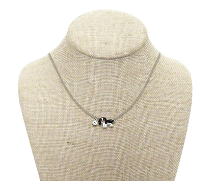 Tiny Tricolor Cavalier King Charles Spaniel Necklace | Hypoallergenic Dog Jewelry
