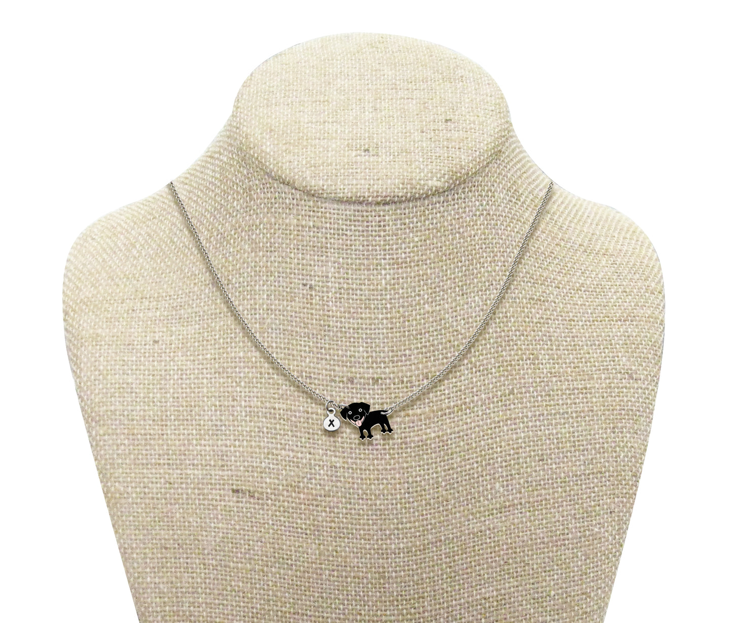 Tiny Black Labrador Necklace | Hypoallergenic Dog Mom Jewelry