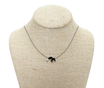 Tiny Black Labrador Necklace | Hypoallergenic Dog Mom Jewelry