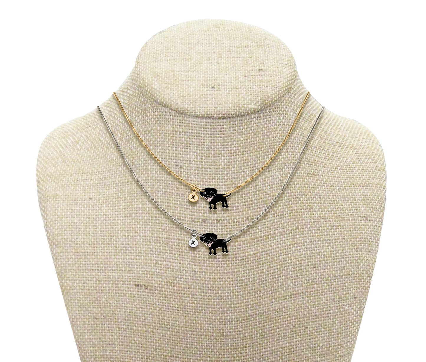 Tiny Black Labrador Necklace | Hypoallergenic Dog Mom Jewelry