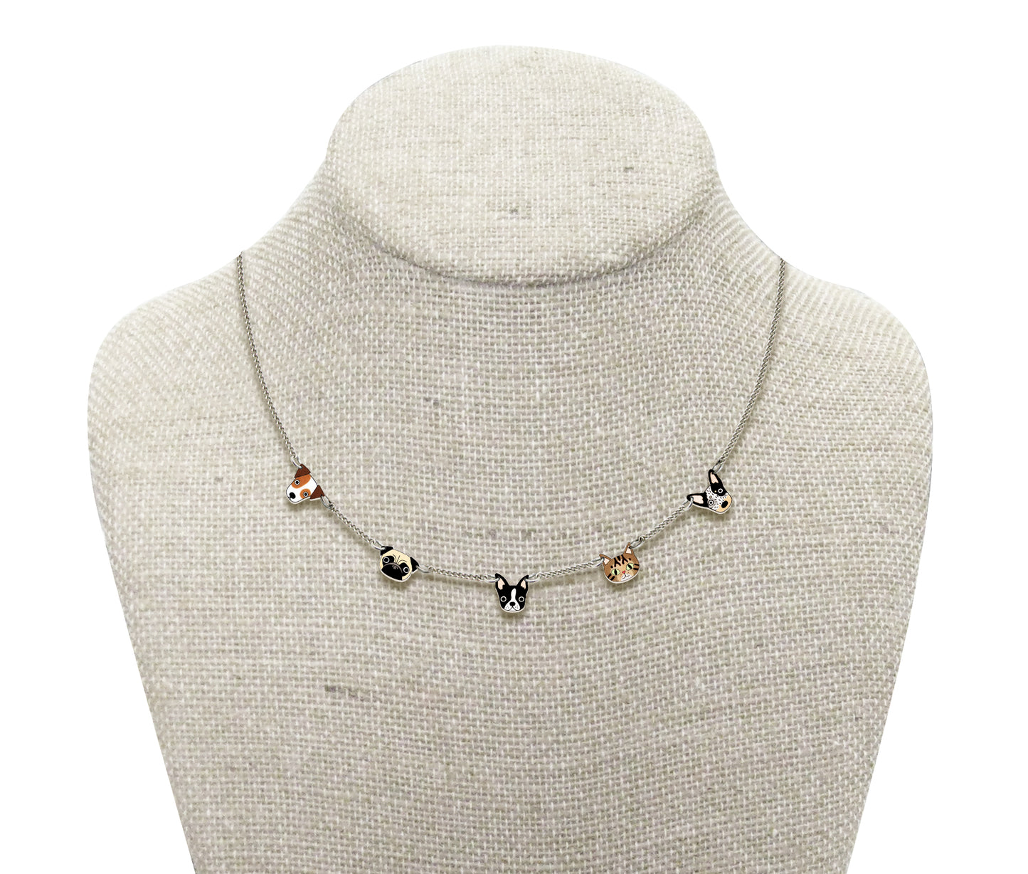 Tiny Pet Charm Necklace | Personalized Dog Cat Jewelry