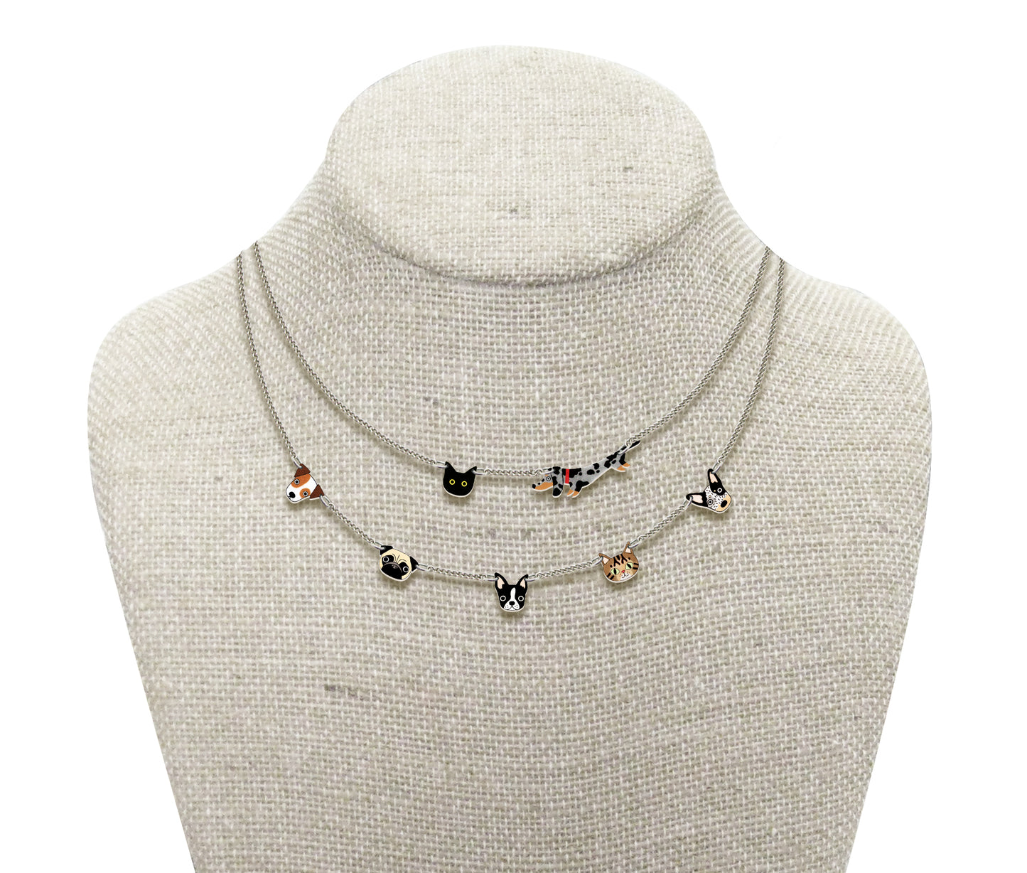 Tiny Pet Charm Necklace | Personalized Dog Cat Jewelry