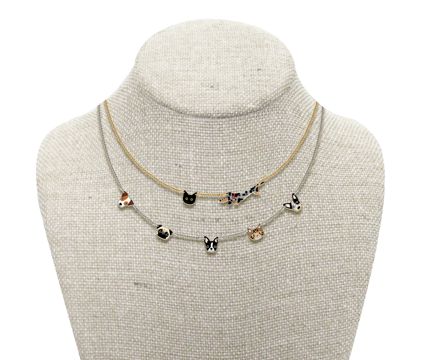 Tiny Pet Charm Necklace | Personalized Dog Cat Animal Jewelry