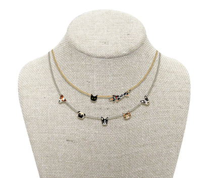 Tiny Pet Charm Necklace | Personalized Dog Cat Animal Jewelry
