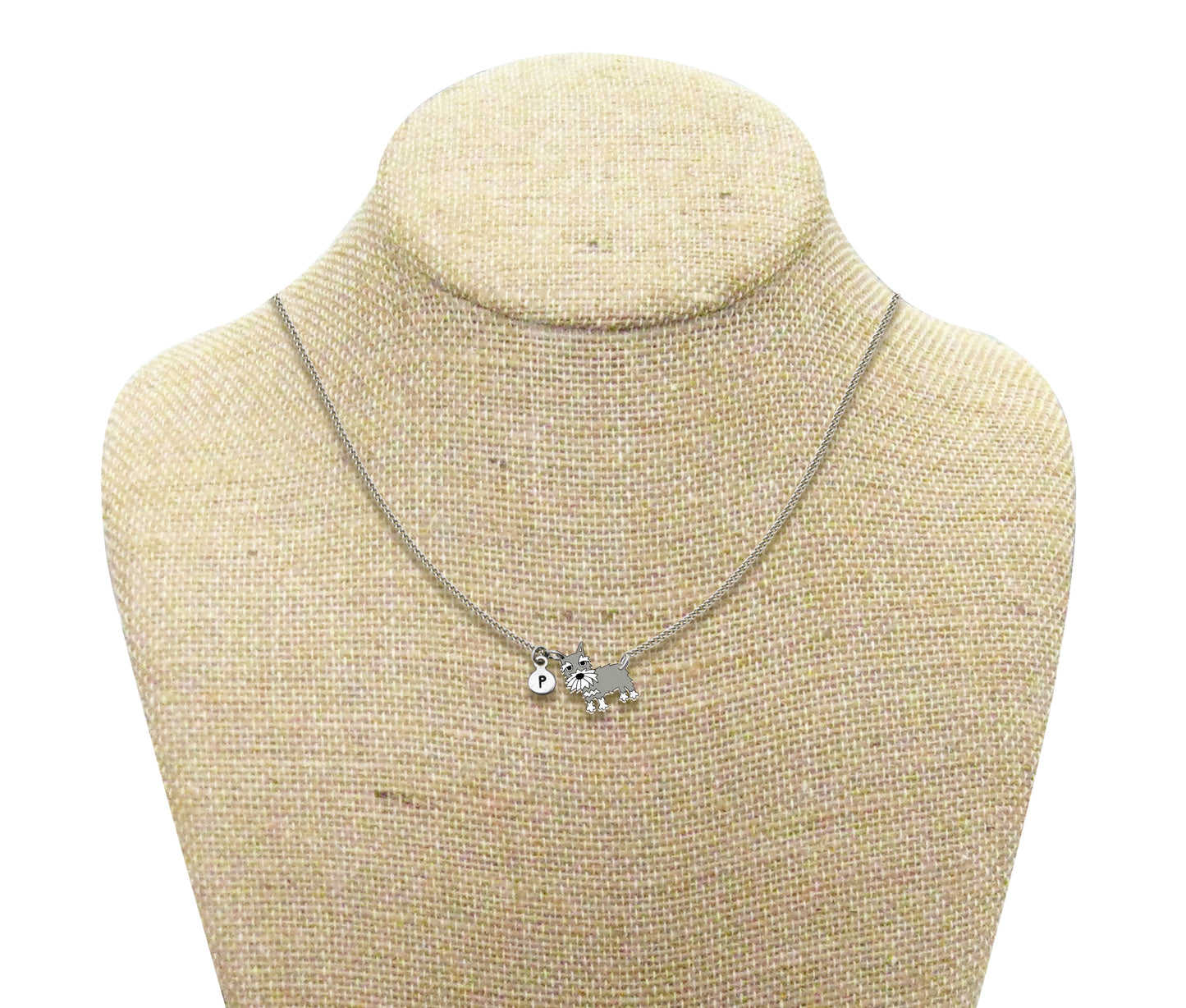 Tiny Salt & Pepper Schnauzer Necklace | Hypoallergenic Dog Mom Jewelry