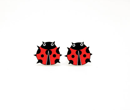 Tiny Ladybug Stud Earrings | Hypoallergenic Bug Lover Jewelry