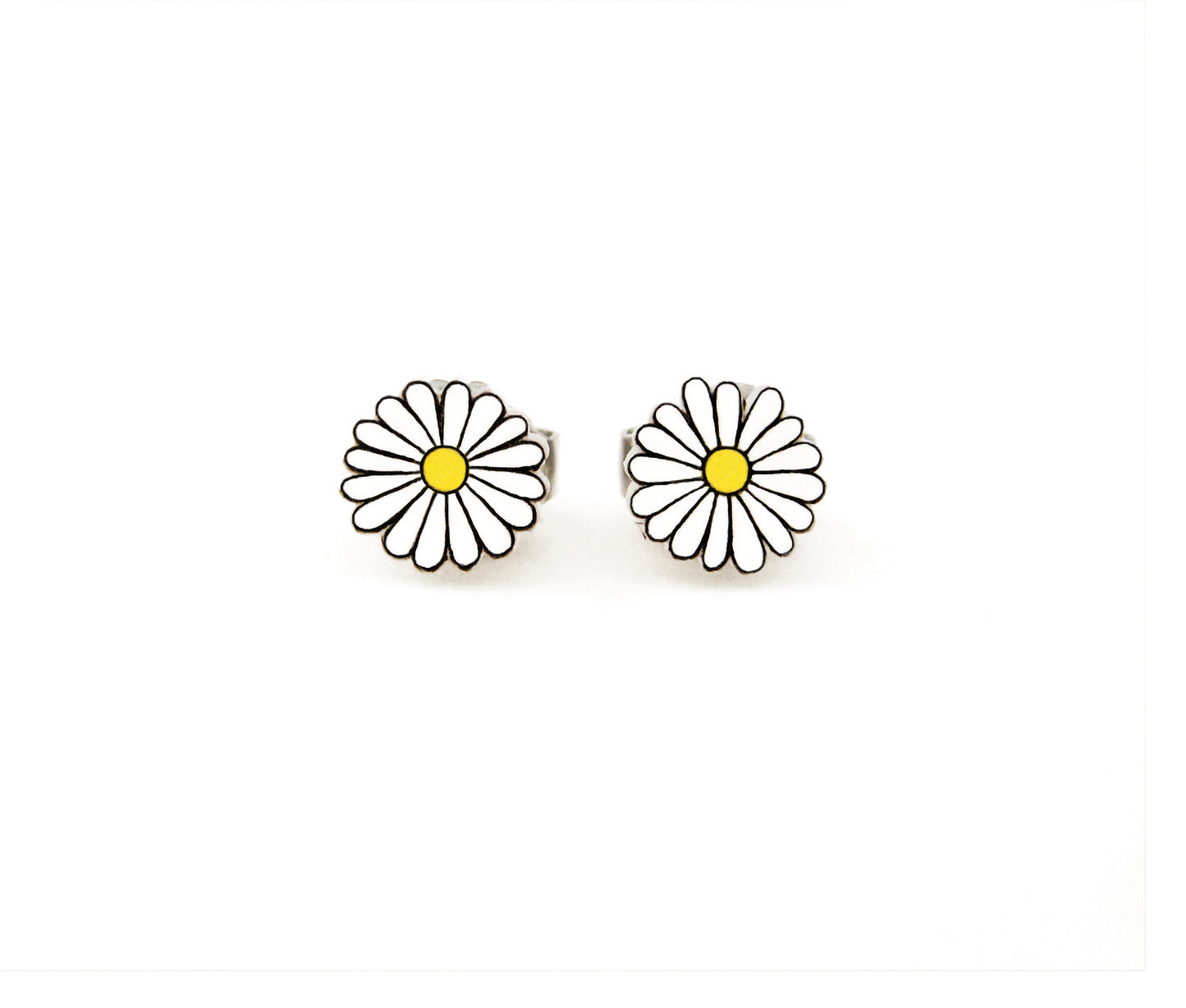 Tiny Daisy Flower Stud Earrings | Hypoallergenic Handmade Jewelry
