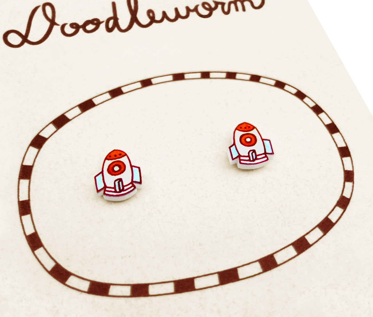 Tiny Rocket Stud Earrings | Hypoallergenic Space Astronaut Jewelry