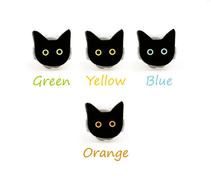 Tiny Black Cat Necklace | Hypoallergenic Halloween Witch Jewelry | Minimalist Cat