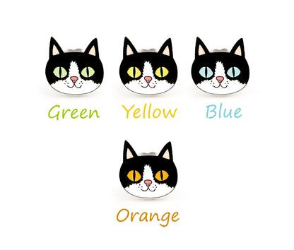 Black & White Tuxedo Cat Pin | Fun Pet Lover Gift