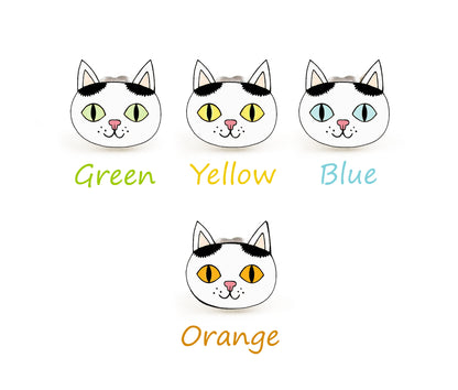 Black & White Tuxedo Cat Pin #4 | Personalized Pet Lover Badge