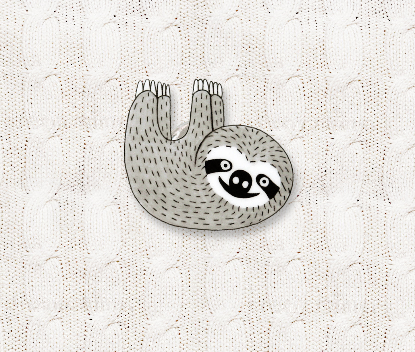 Hanging Sloth Pin | Handcrafted Fun Animal Gift