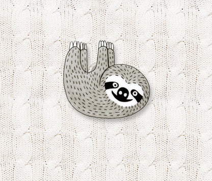 Hanging Sloth Pin | Handcrafted Fun Animal Gift