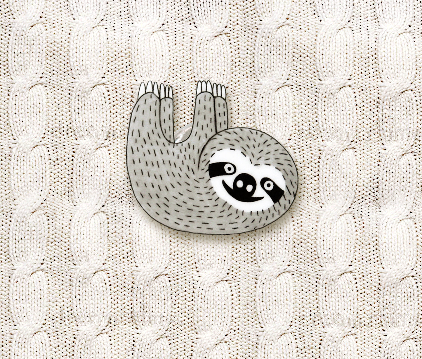 Hanging Sloth Pin | Handcrafted Fun Animal Gift