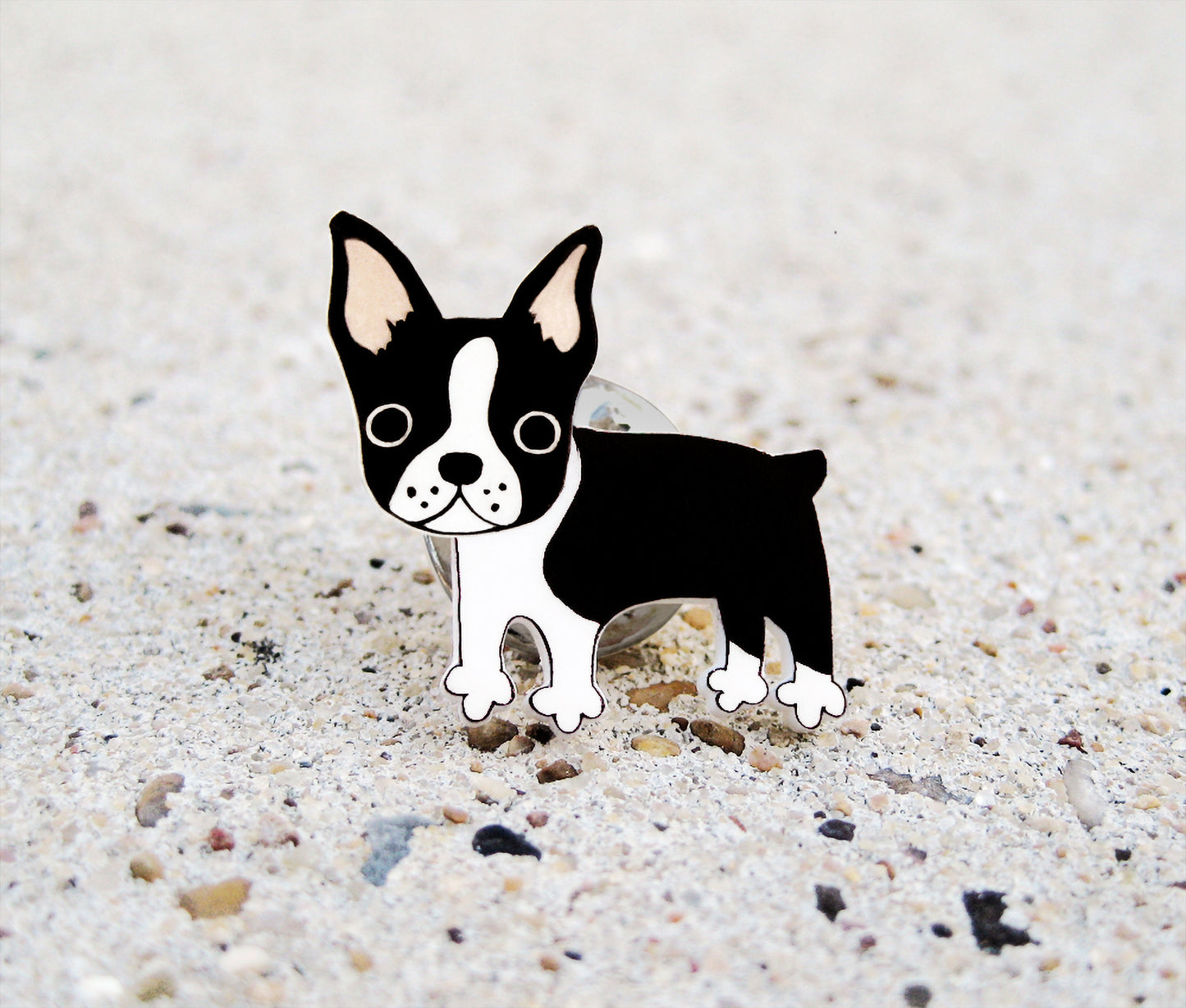 Boston Terrier Pin (Whole Body) | Handmade Dog Brooch