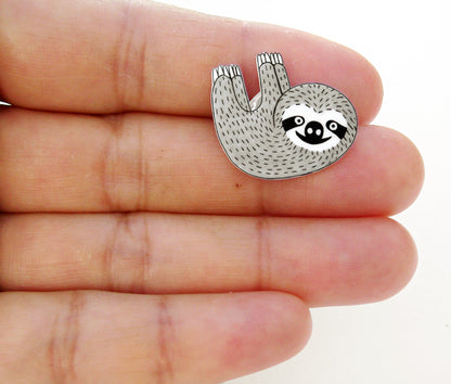 Hanging Sloth Pin | Handcrafted Fun Animal Gift