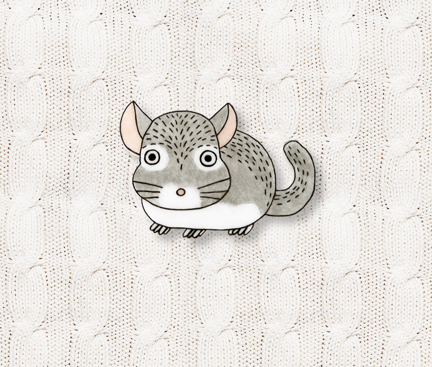 Chinchilla Pin | Cute Pet Jewelry