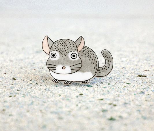 Chinchilla Pin | Cute Pet Jewelry