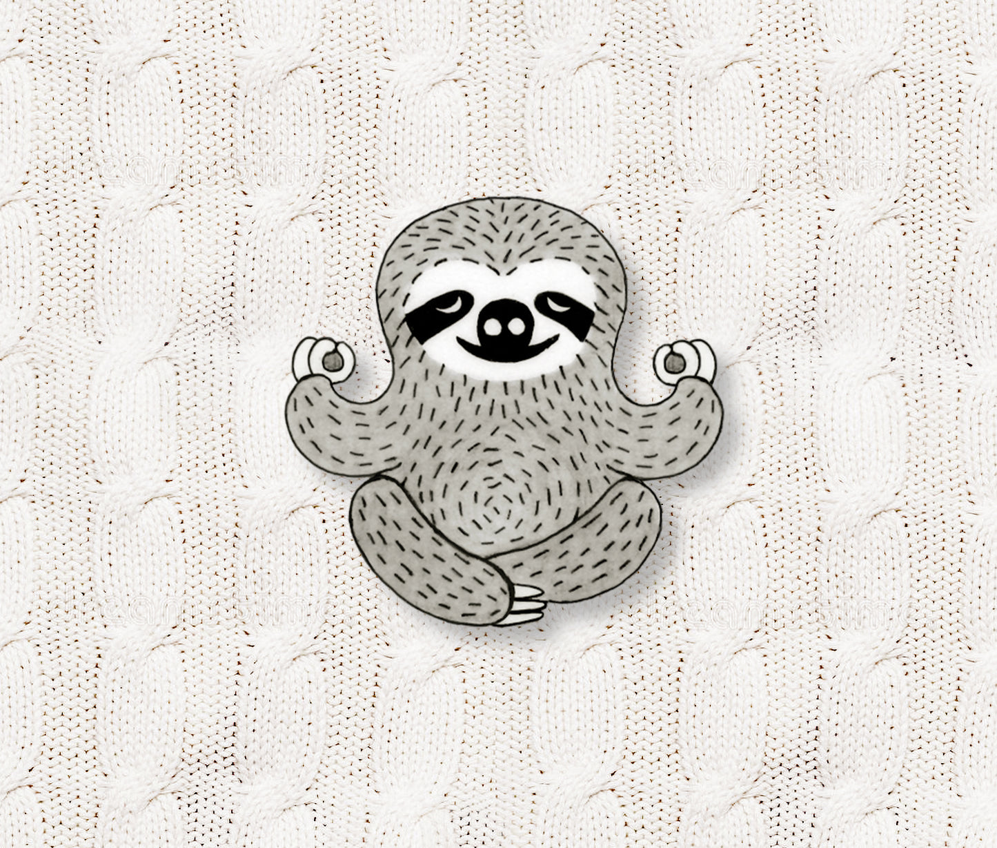 Zen Sloth Pin | Handmade Meditation Jewelry