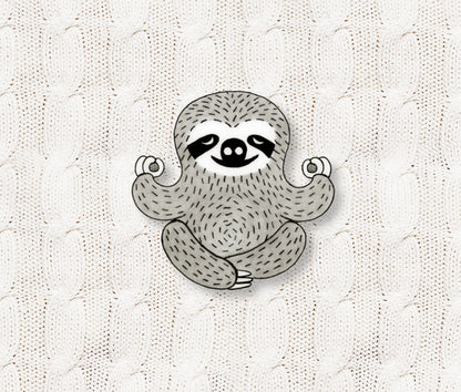 Zen Sloth Pin | Handmade Meditation Jewelry