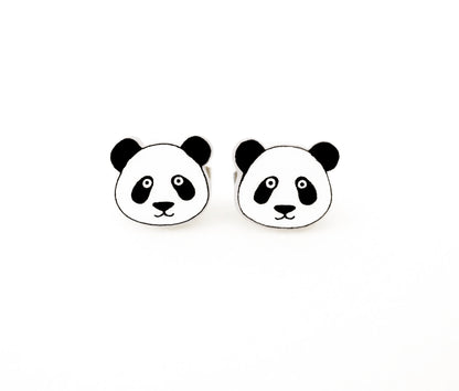 Tiny Panda Stud Earrings | Hypoallergenic Handmade Jewelry