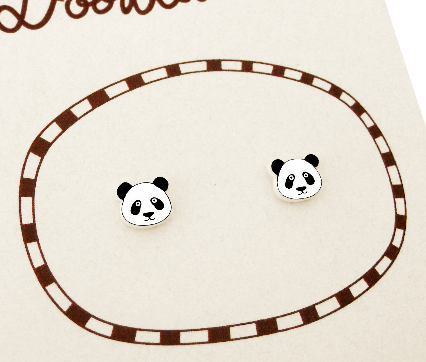 Tiny Panda Stud Earrings | Hypoallergenic Handmade Jewelry