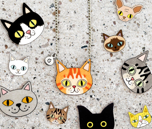 Personalized Cat Necklace | Handmade Custom Pet Jewelry