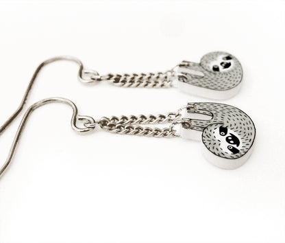 Sloth Dangle Earrings | Hypoallergenic Handcrafted Animal Jewelry