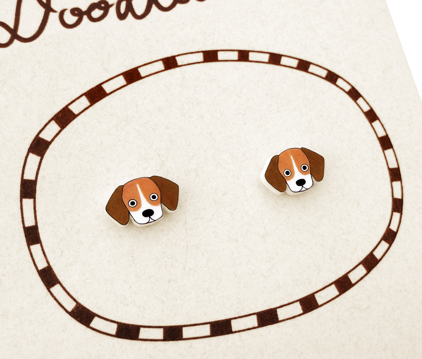 Tiny Beagle Stud Earrings | Hypoallergenic Dog Jewelry