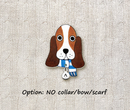 Basset Hound Pin | Handmade Droopy Face Dog Jewelry