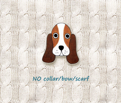 Basset Hound Pin | Handmade Droopy Face Dog Jewelry