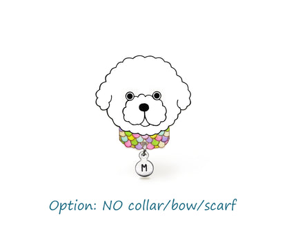 Bichon Frise Dog Pin | Unique White Fluffy Dog Jewelry