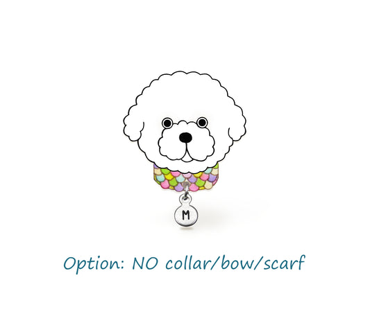 Bichon Frise Dog Pin | Unique White Fluffy Dog Jewelry