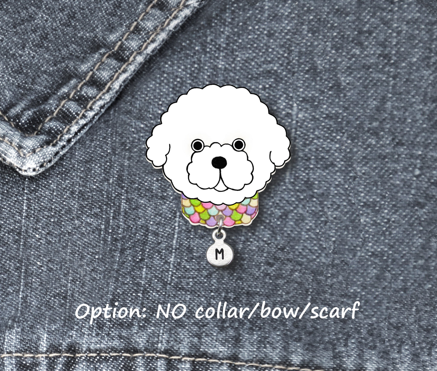 Bichon Frise Dog Pin | Unique White Fluffy Dog Jewelry