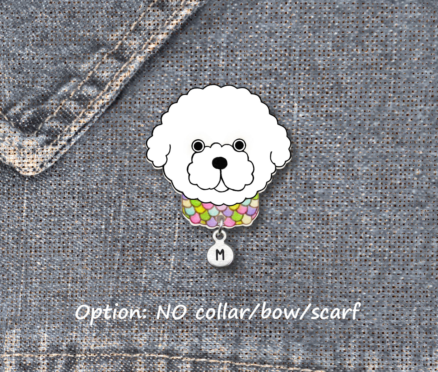 Bichon Frise Dog Pin | Unique White Fluffy Dog Jewelry