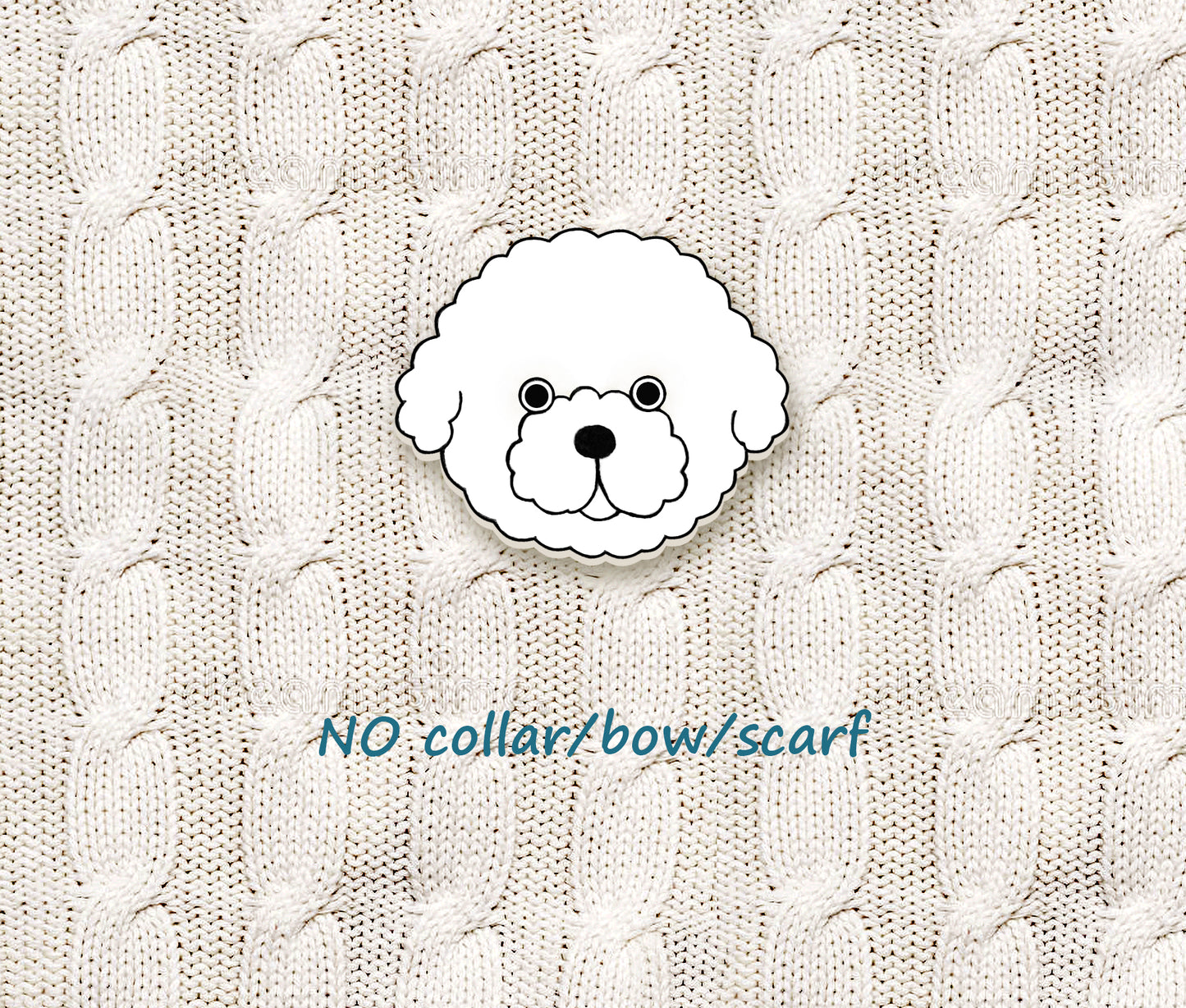 Bichon Frise Dog Pin | Unique White Fluffy Dog Jewelry