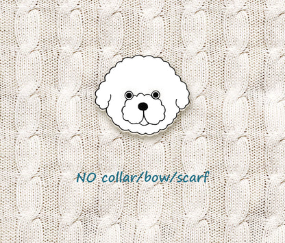 Bichon Frise Dog Pin | Unique White Fluffy Dog Jewelry