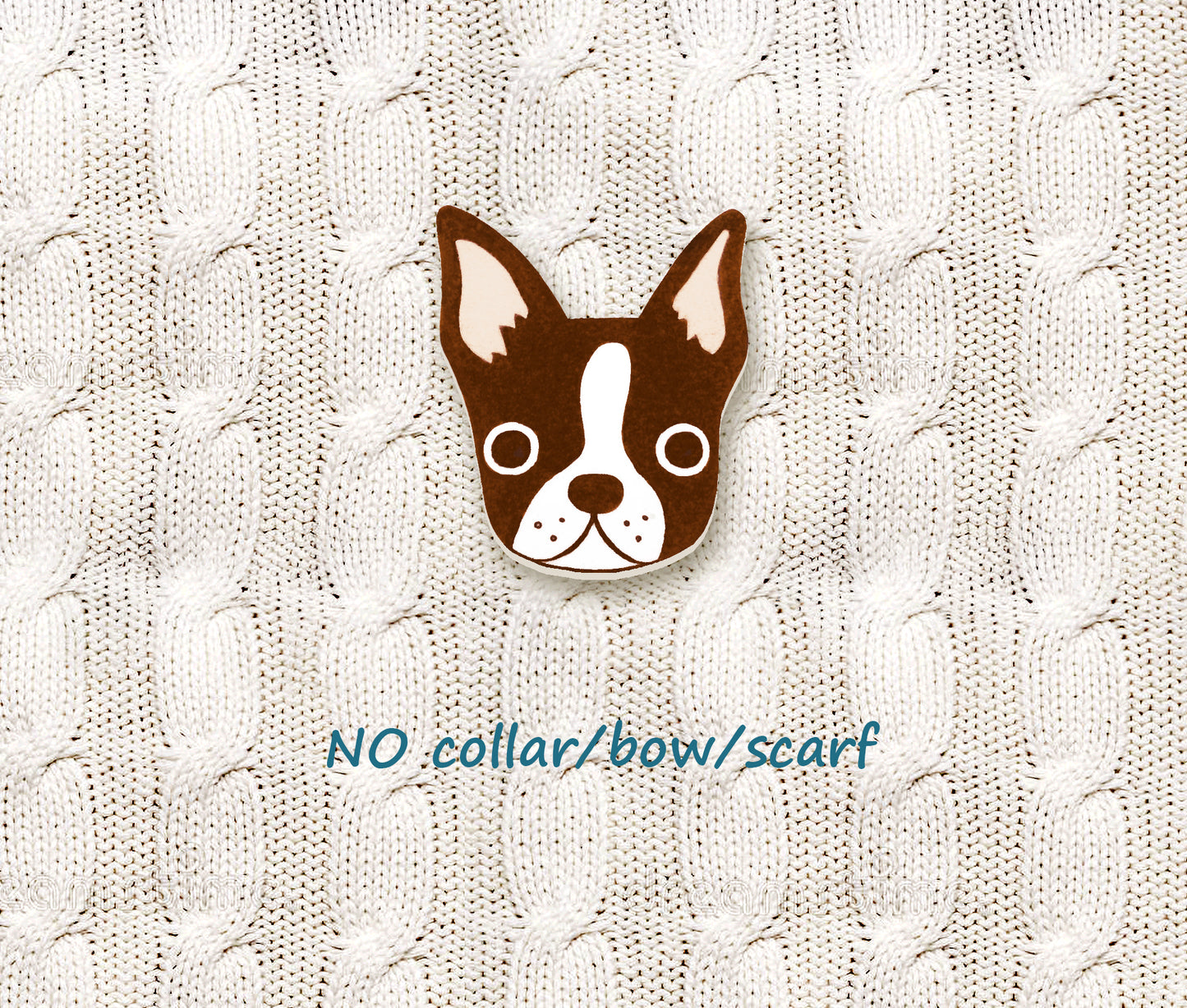 Brown Red Boston Terrier Pin | Handmade Dog Mom Gift