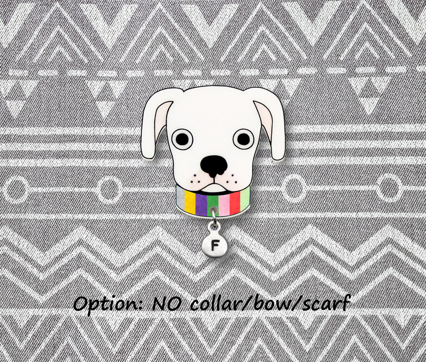 White Boxer Pin | Unique Dog Brooch