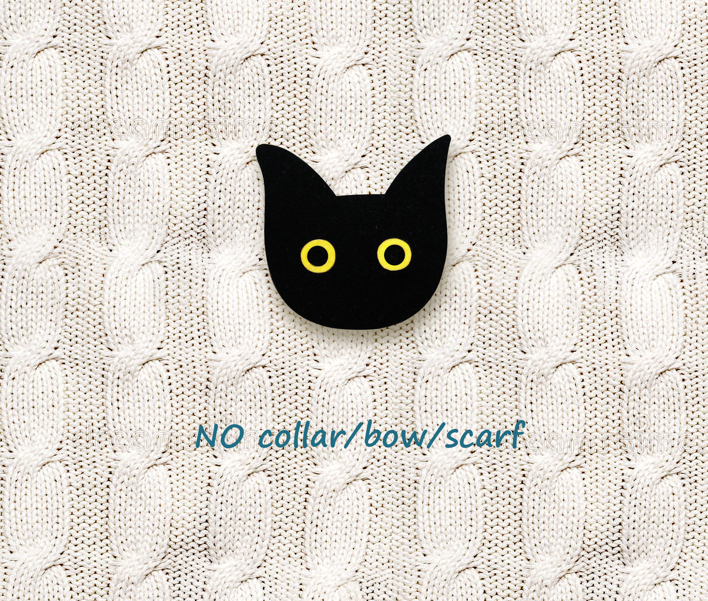 Black Cat Pin | Handcrafted Cute Halloween Brooch