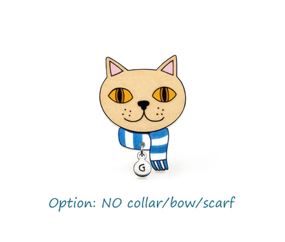 Beige Cream British Shorthair Cat Pin